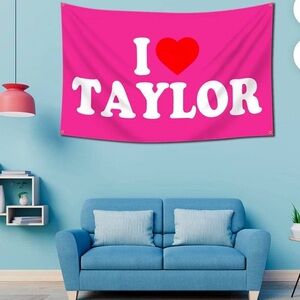 TAYLOR SWIFT I LOVE TAYLOR SWIFTIE ERA BANNER TAPESTRY ROOM WALL DECOR